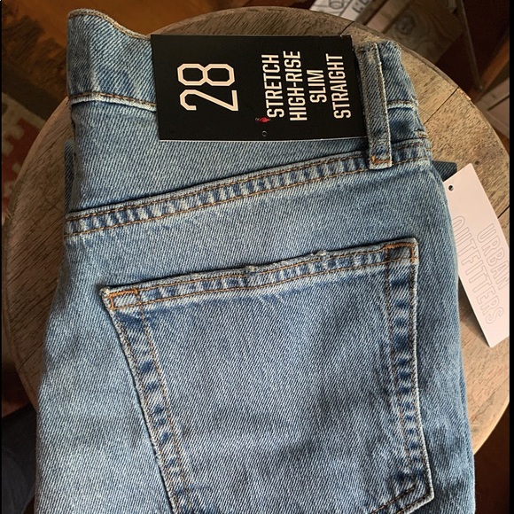 BDG High Waisted Skinny Straight Jean-Distressed - Picture 11 of 13